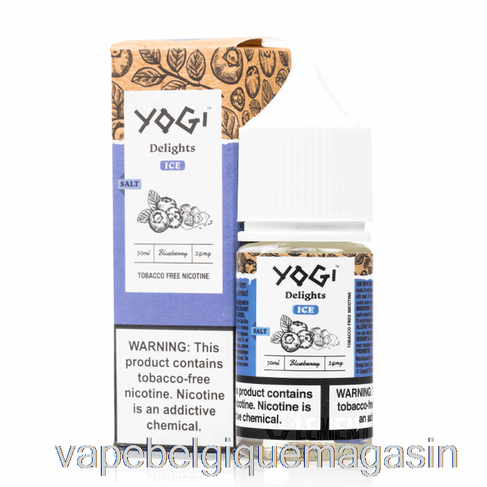 Vape Shop Bruxelles Sels De Glace à La Myrtille - Délices Yogi - 30ml 50mg Promo